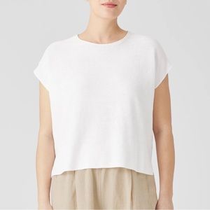 Eileen Fisher Organic Linen Cotton Seed Square Top